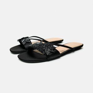 ZARA FLAT FLOWER SLIDES